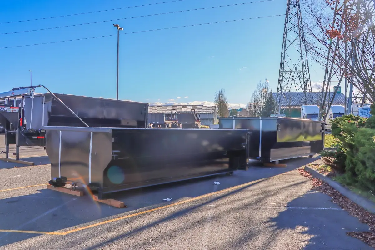 Roll-off dumpster ready for waste disposal at job site for Construction Dumpster Rental in Stone Ridge
